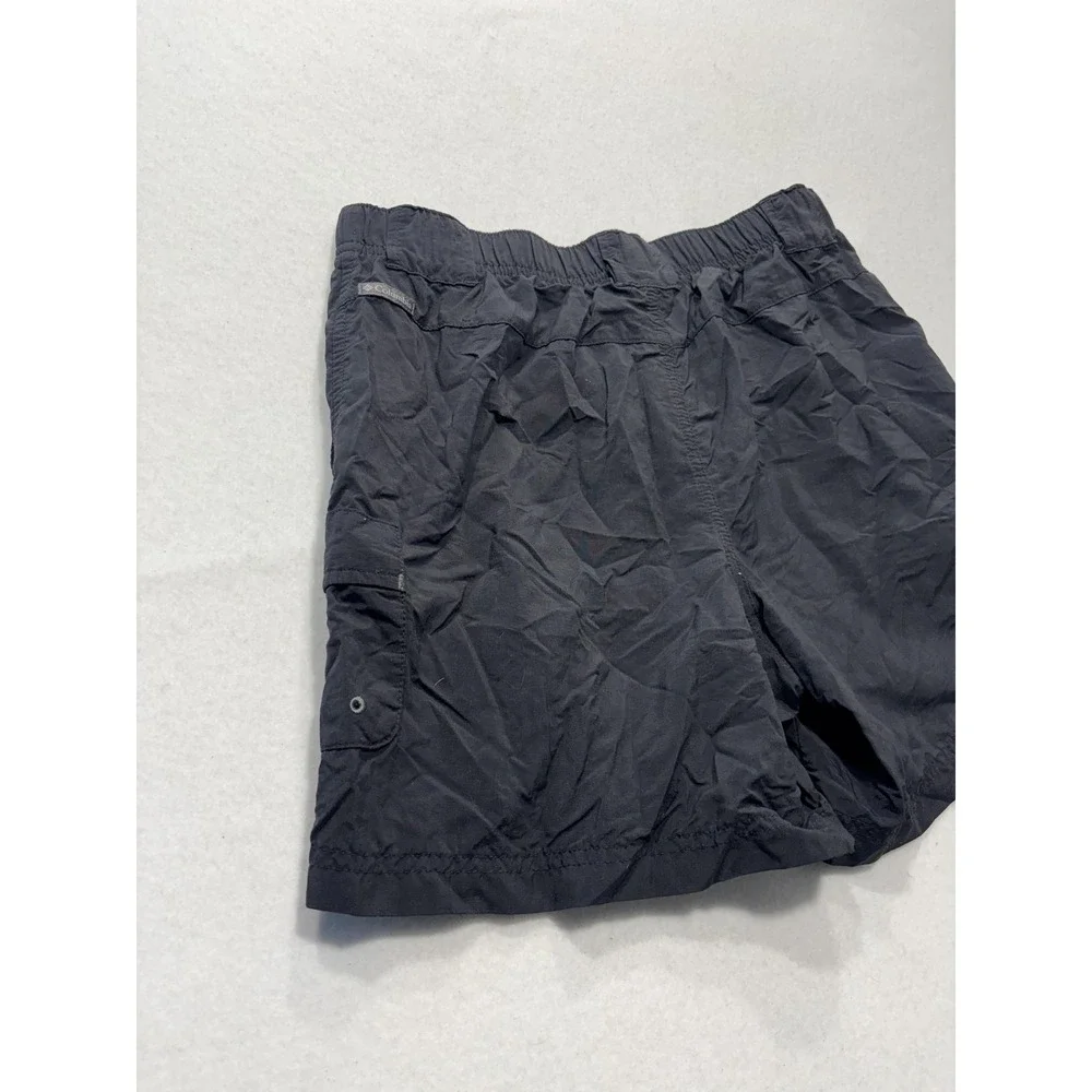 Columbia Swim Trunks Mens Small Black Elastic Waist Lined Pockets Lightweight